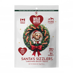 Wild Bites™ Santa's Bacon Sizzlers - Limited Edition Holiday Dehydrated Bacon Treats for Dogs and Cats - Made in Canada 