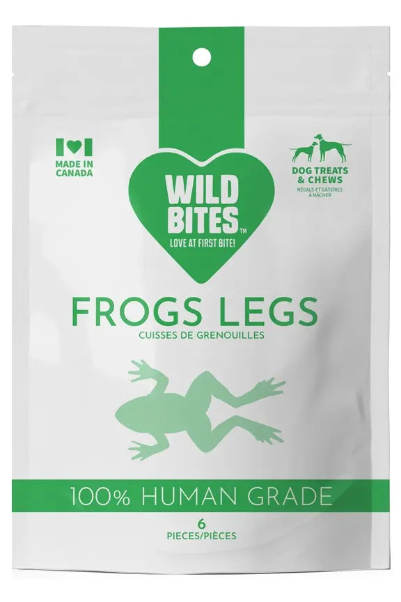 Wild Bites™ Freeze Dried Frog Legs Treats for Dogs and Cats - Novel Protein - Made in Canada