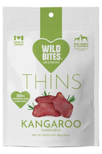 Wild Bites™ Kangaroo Thins - Dehydrated Kangaroo Treats for Dogs and Cats - Novel Protein - Made in Canada