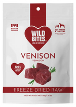 Wild Bites™ Freeze Dried Venison Treats for Dogs and Cats - Novel Protein - Made in Canada