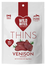 Wild Bites™ Venison Heart Thins - Dehydrated Venison Heart Treats for Dogs and Cats - Made in Canada