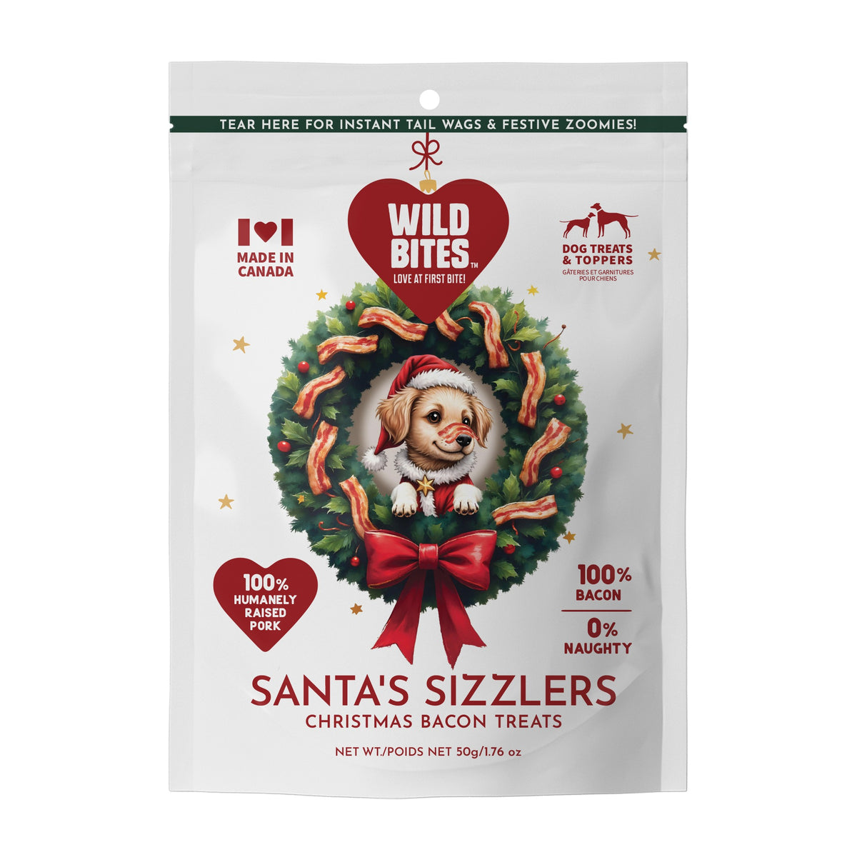 Bacon Sizzlers Dog & Cat Treats pack front