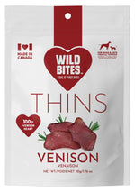 Venison Heart Thins Dog & Cat Treats pack front, for dogs and cats